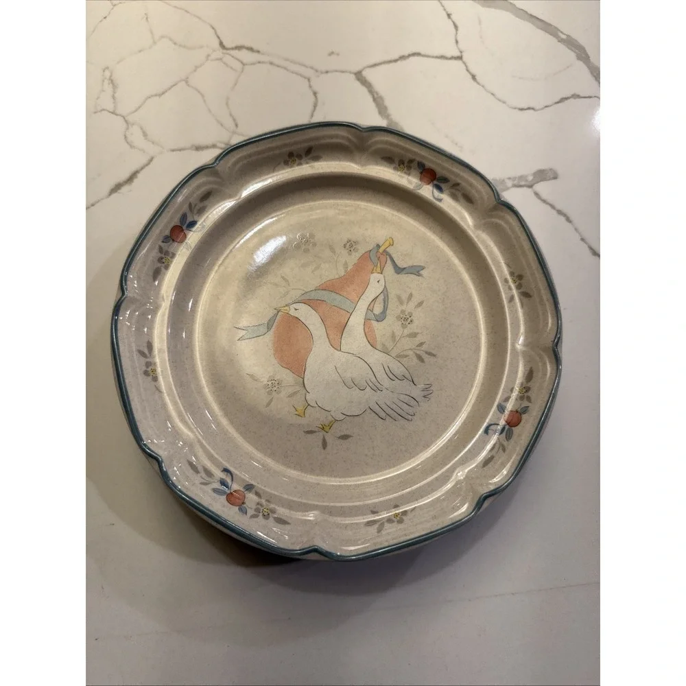 International Tableworks Marmalade Goose Stoneware Salad Plates - Set of 4